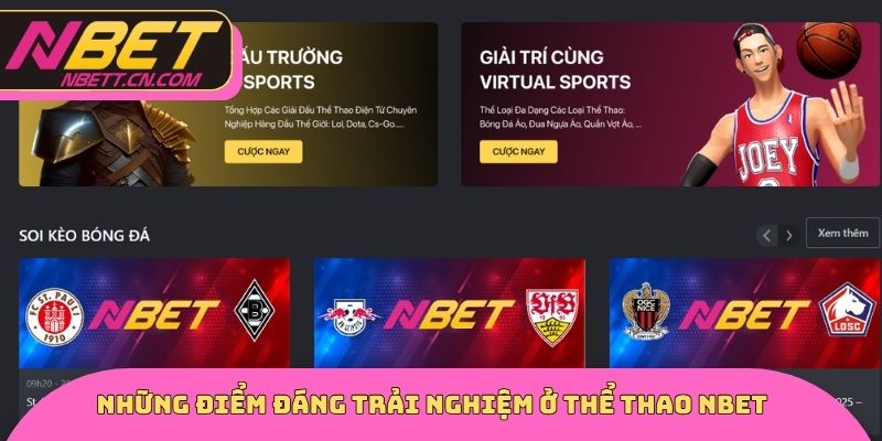 Những điểm đáng trải nghiệm ở thể thao NBET